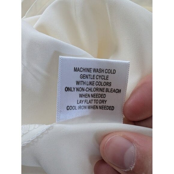 ModCloth Dress Size 10 Midi Fit Flare Gauzy Embroidered Floral Cottagecore Twee - Picture 5 of 6